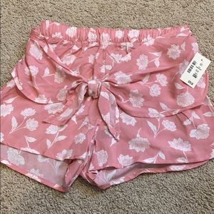 Aeropostale Live Love Dream flowy shorts tie front